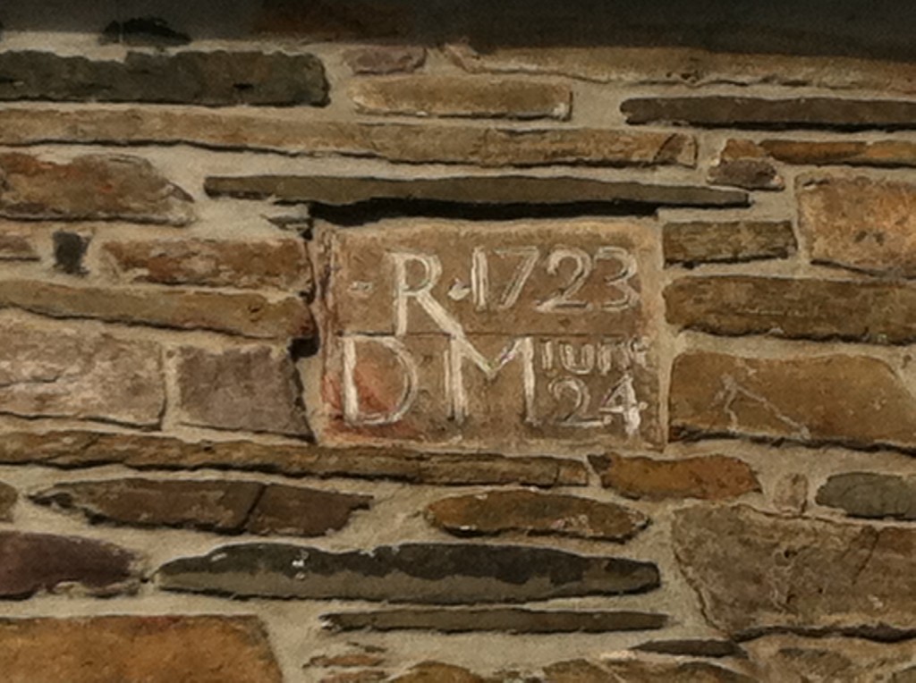 Date stone for Daniel Robins' house