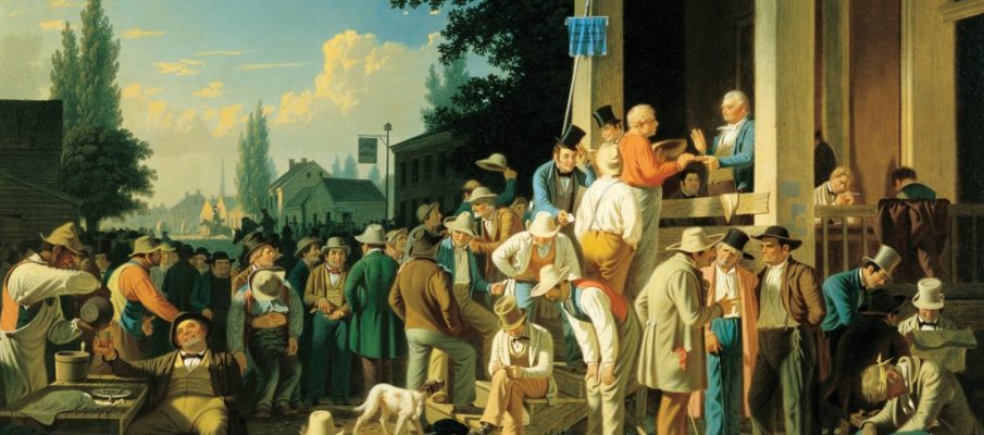 The County Election, 1852 by George Caleb Bingham