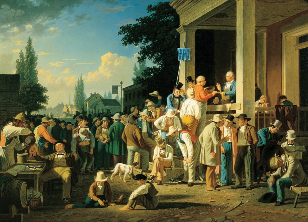 The County Election, 1852 by George Caleb Bingham
