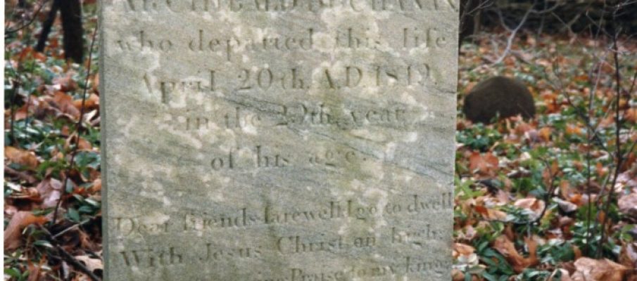 Gravestone of Archibald Buchanan, Sutton Family Cemetery, 1819