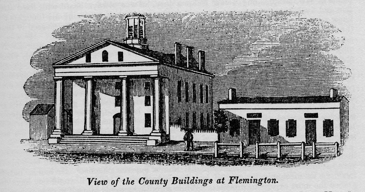 Flemington Courthouse, from Barber & Howe, p. 251 (1845)