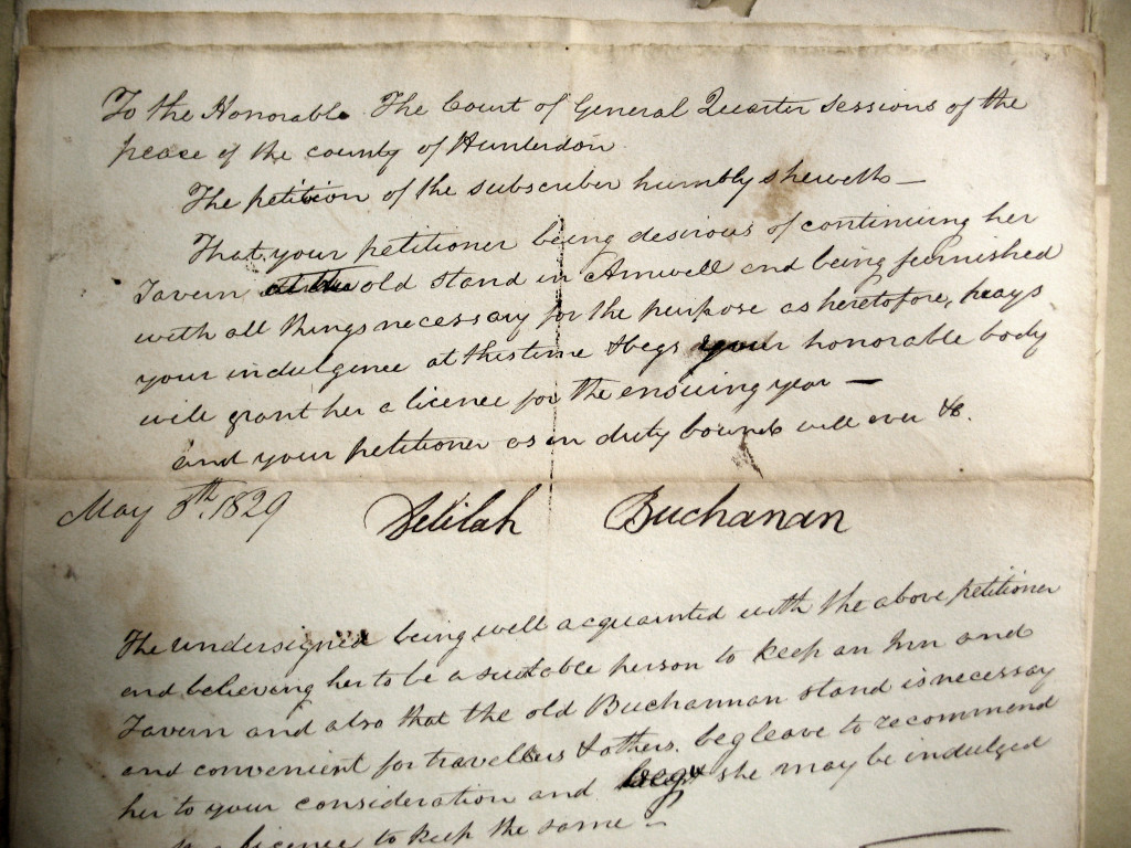 1829 Petition by Delilah Buchanan