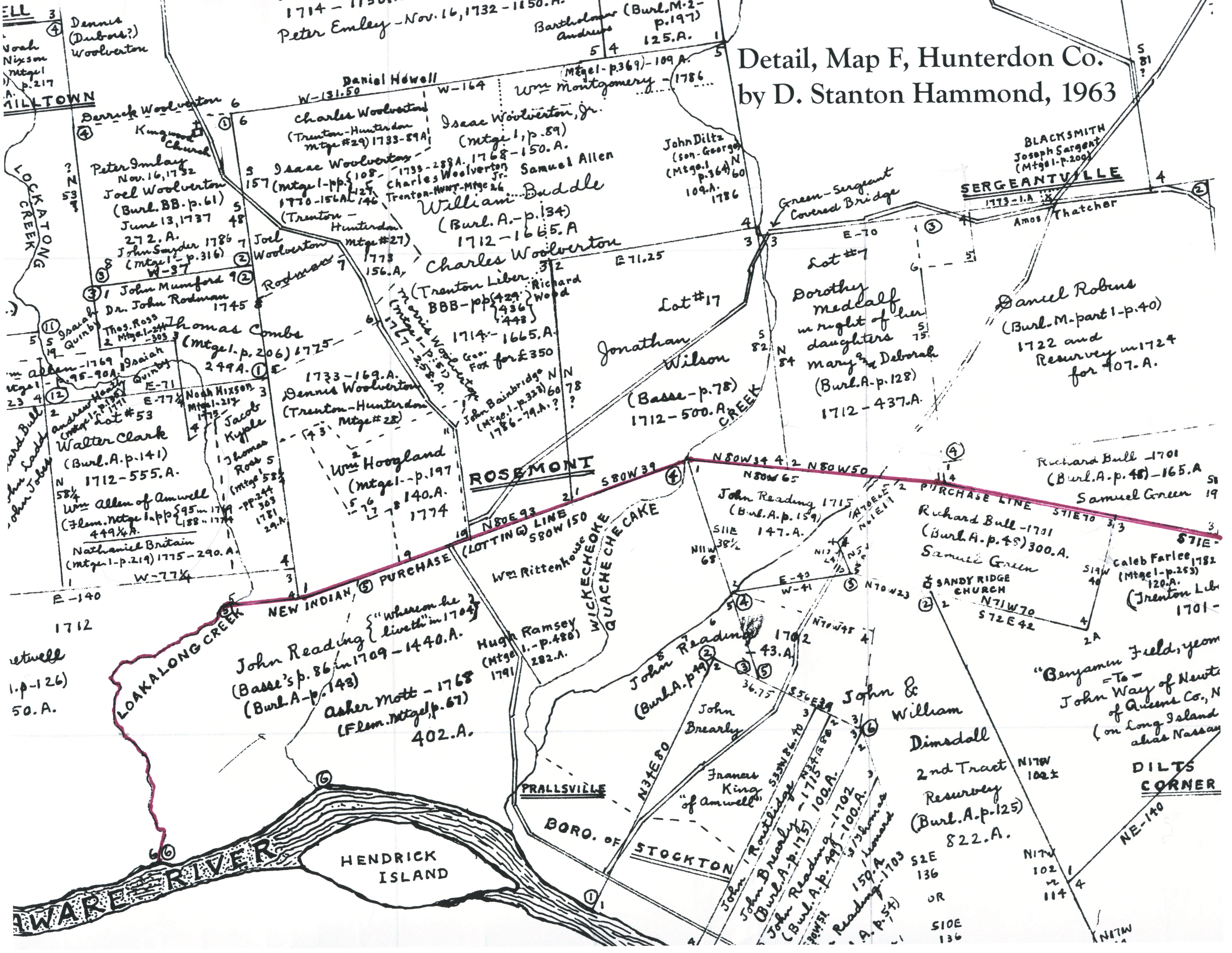 The Lotting Purchase Line, detail of Hammond Map F