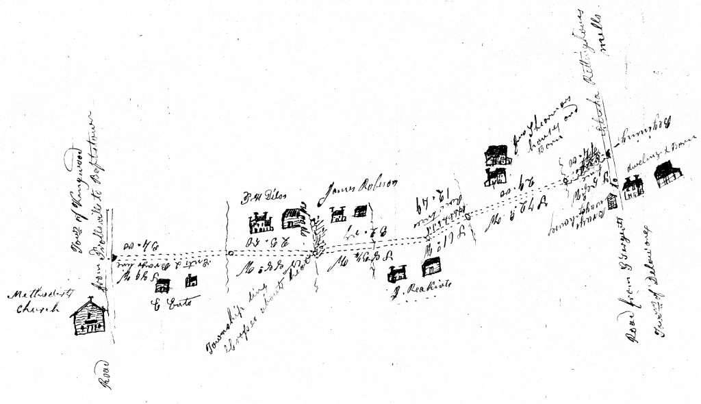 Map of Featherbed Lane, from Hunterdon Road Records