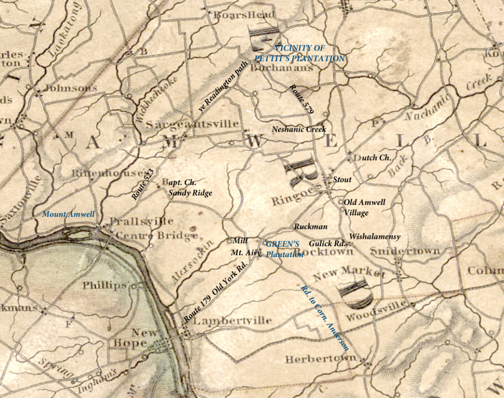 Detail, 1828 Map of the State of New Jersey . . . by Thomas Gordon