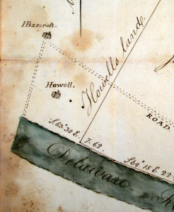 Detail of survey by Nathaniel Saxton in 1801, for James Armstrong