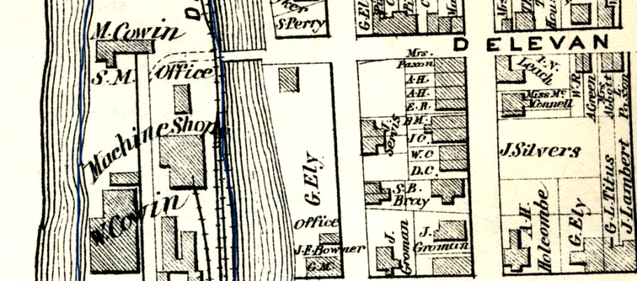 Detail of the Beers-Comstock Atlas of 1873