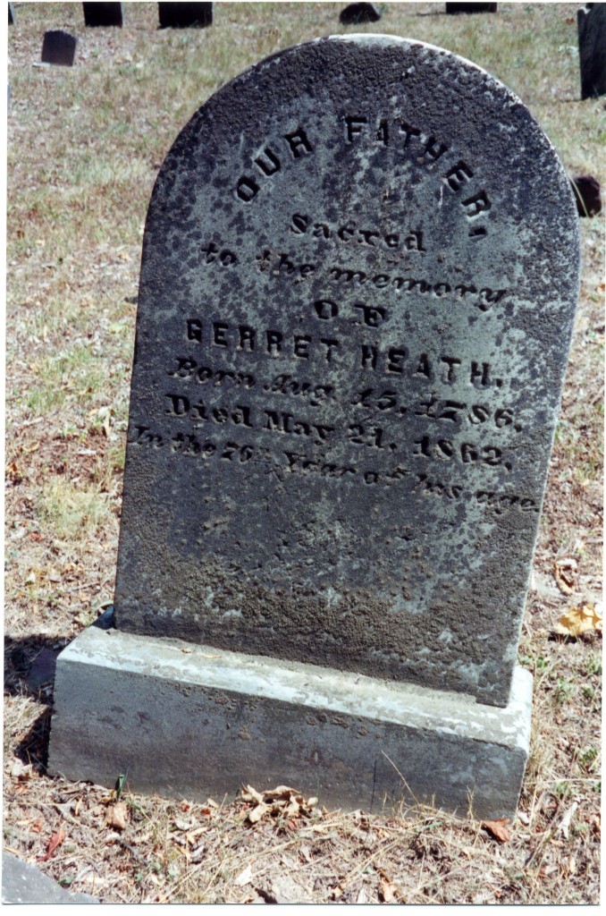 Gravestone of Garret Heath