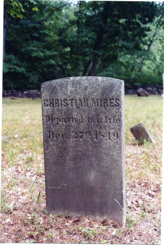 Gravestone of Christian Mires