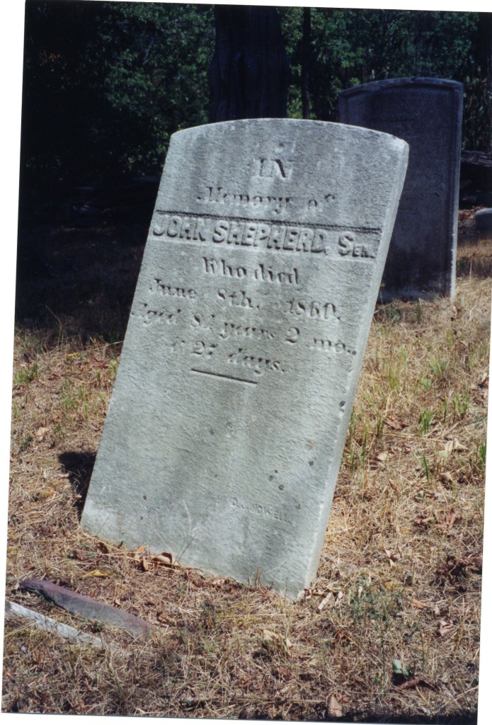 Gravestone of John Shepherd