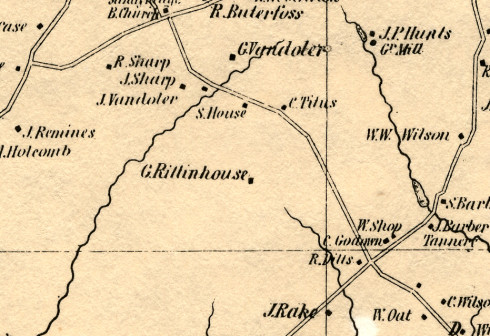 Detail of the Cornell Map of 1851