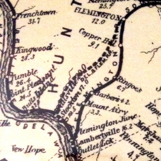 Detail of Map of the Railroads of New Jersey, 1876, by J. A. Anderson