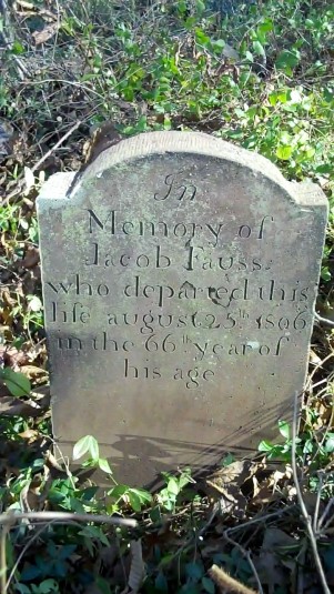 gravestone of Jacob Fauss