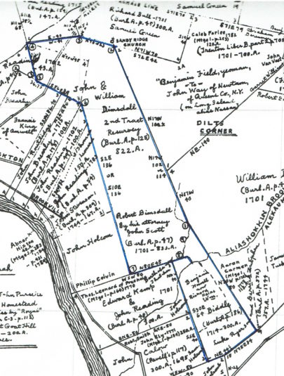 Dimsdale tract, from Hammond Map F