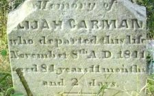 Carman, Elijah gravestone