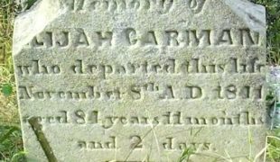 Carman, Elijah gravestone