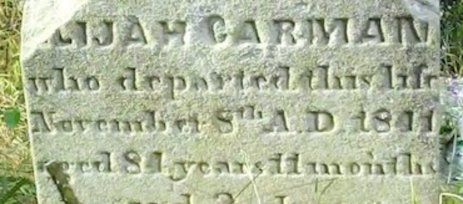 Carman, Elijah gravestone