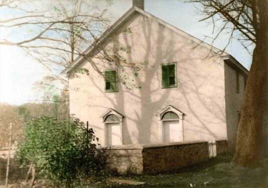 Locktown Stone Church, with stucco